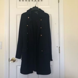 Ralph Lauren Navy Wool Long Coat Size Small